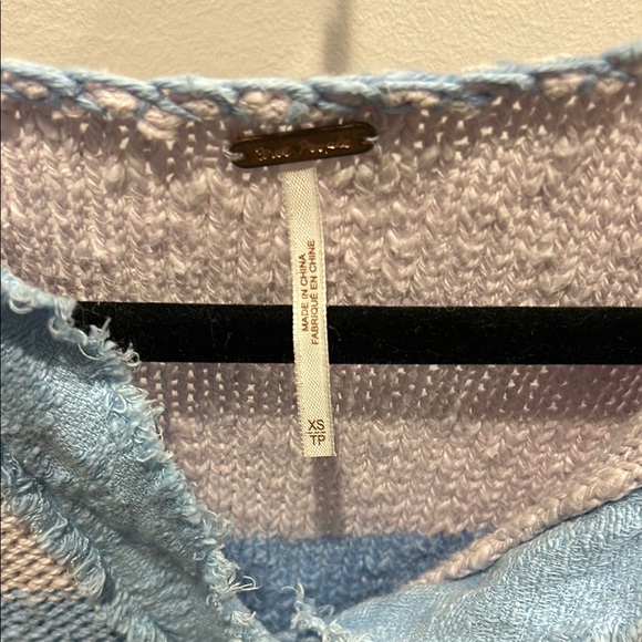 Free People Blue and Pink Striped Sweater - Picture 2 of 3